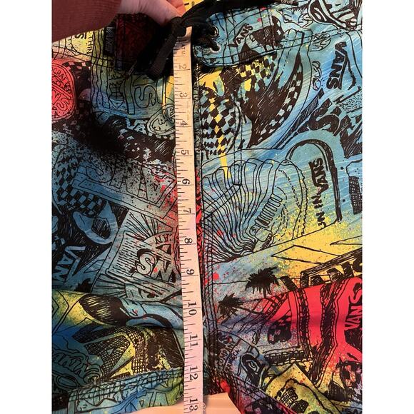 Vans Off The Wall Board Short Mens 32 Multicolor Graffiti Print Swim Skate Surf - Picture 10 of 11